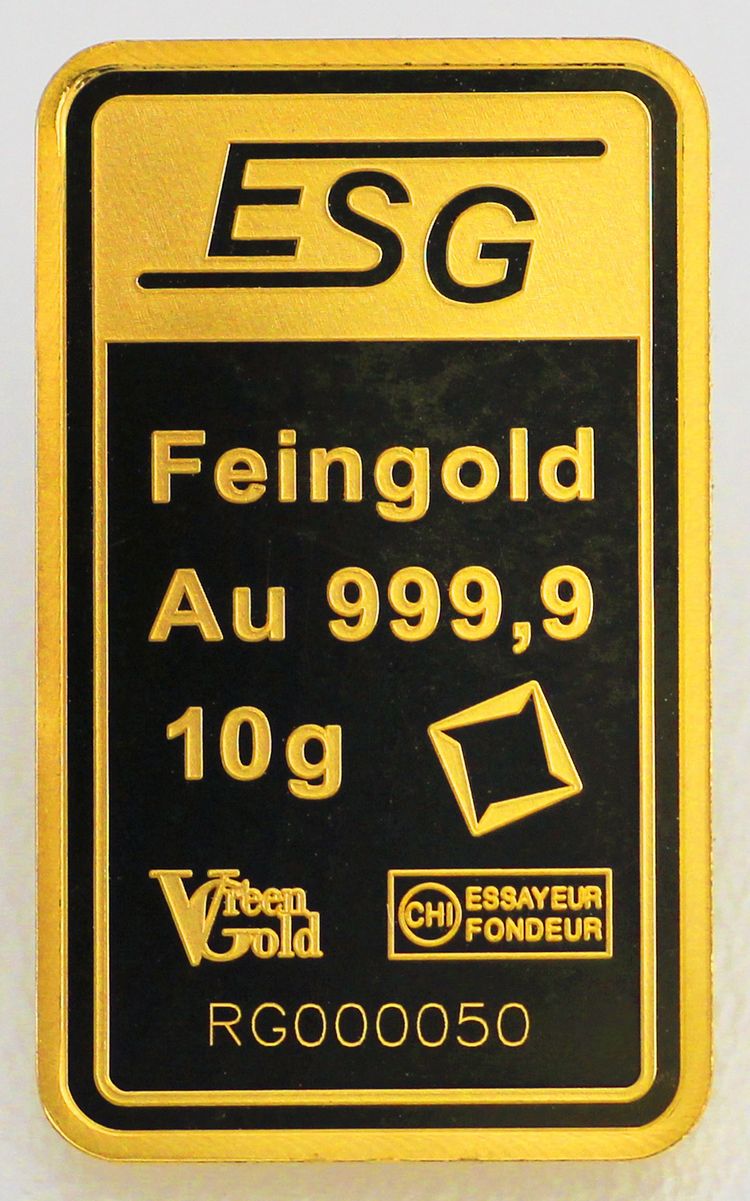 10g Auropelli Goldbarren ESG-Valcambi