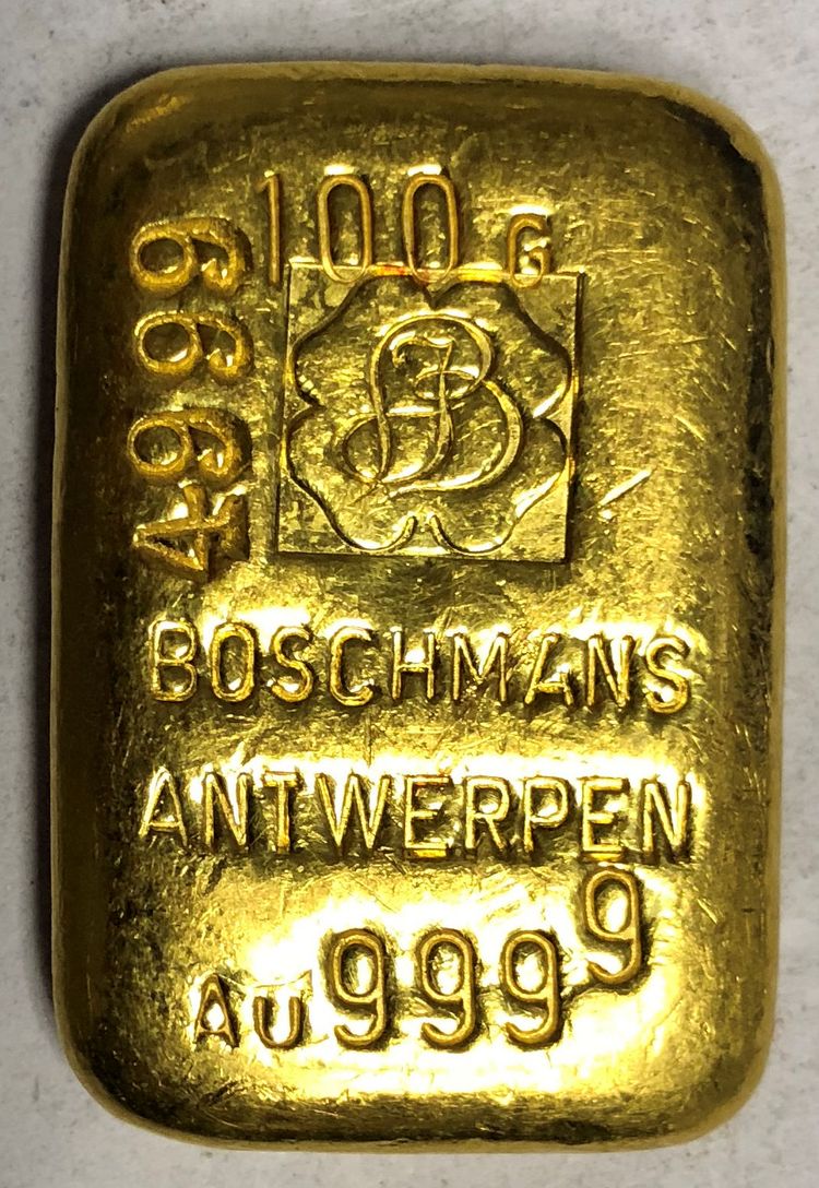 100g Goldbarren Broschmanns