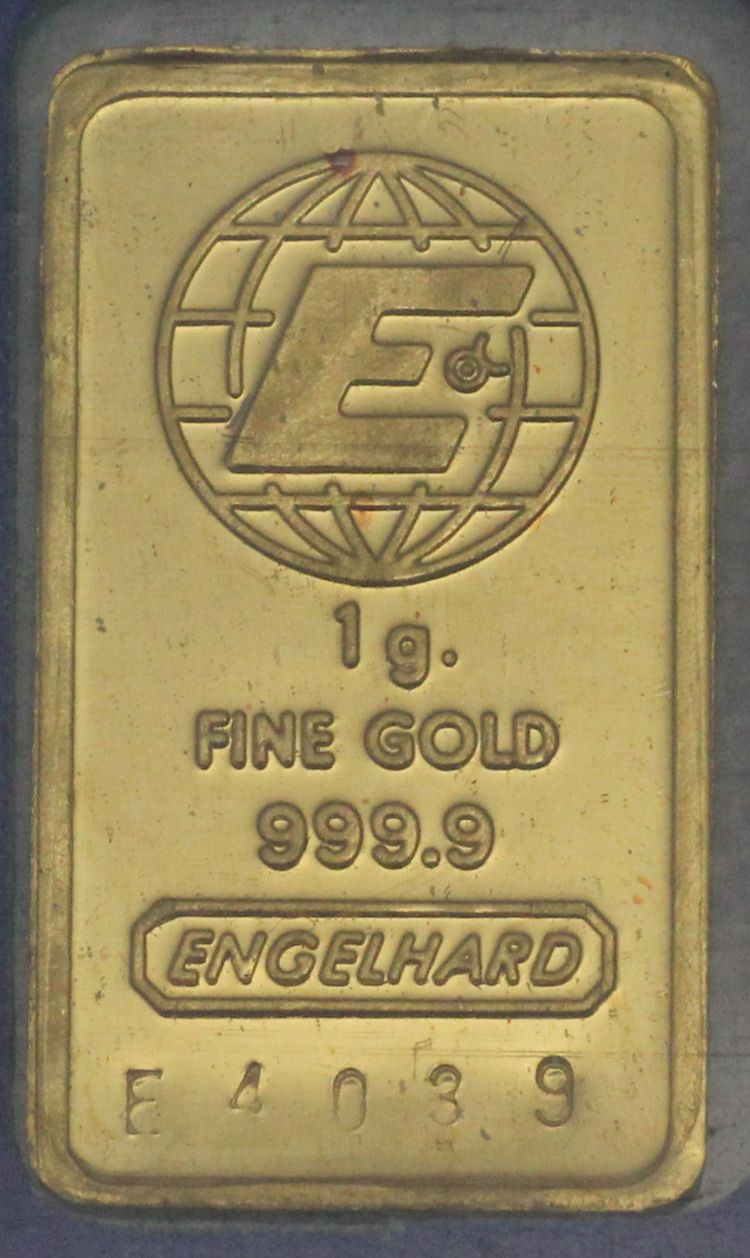 1g Goldbarren Engelhard