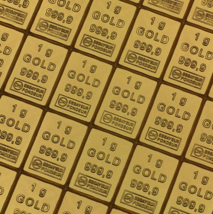 50 x 1g Gold CombiBar - Goldtafel